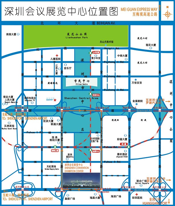 深圳会展中心位置图